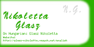 nikoletta glasz business card